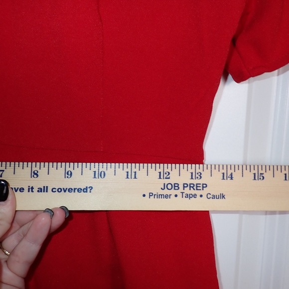 Abercrombie & Fitch Scoop Neck Short Sleeve Dress Women's Cherry Red size S - Picture 6 of 7